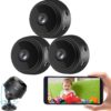 3 Pack Hidden Spy Camera, WiFi Mini HD 1080P Wireless Camera for Home Office Security, Small Nanny Cam with Motion Sensor Night Vision, APP Control Camera for Baby, Pets(Video Only)