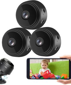 3 Pack Hidden Spy Camera, WiFi Mini HD 1080P Wireless Camera for Home Office Security, Small Nanny Cam with Motion Sensor Night Vision, APP Control Camera for Baby, Pets(Video Only)
