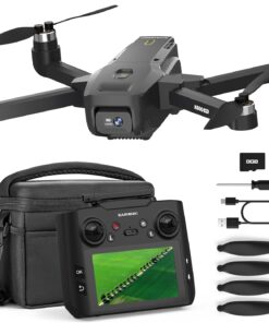K600 GPS Drone with Camera Adult, 4.5 Inch LCD Screen RC, 32G SD Card with Professional GPS, FPV Drone with Auto Return Follow Me for Beginner, Long range for Modular battery, Handbag under 250g