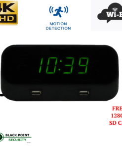 Spy Wireless 4K Camera with WIFI in Alarm Clock with Audio