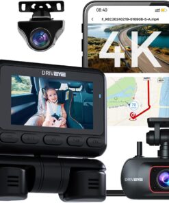 Dash Cam 5 Channel 360° View, 4K Baby Car Camera Front and Rear Dash Camera for Cars,Built-in 5GHz Wi-Fi GPS, Voice Control,CPL, Free 128G Card,Night Vision,24H Parking Mode,G-Sensor