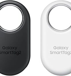 Samsung SmartTag2 (2023) Bluetooth + UWB, IP67 Water and Dust Resistant, Findable via App, 1.5 Year Battery Life (4-Pack) - Black/White (Global Edition, No US Warranty)
