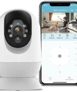 SpyWfi Auto Tracking PTZ Night Vision Nanny Security Camera 2K HD WiFi