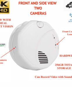 Night Vision Hidden WIFI 4K Dual Camera Smoke Detector with Audio