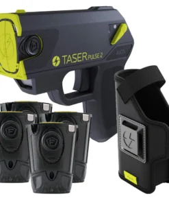 TASER Pulse 2 Less Lethal Compact Shooting Stun Gun Bundle Pack