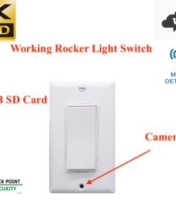 Wall Light Rocker Switch Hidden Wireless Spy 4K Camera