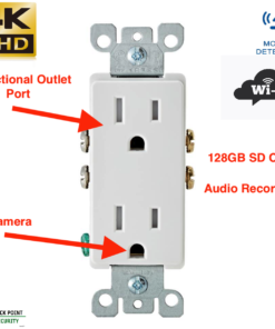 4K Hidden Spy Camera WIFI Wall Electrical Functional Decora Outlet with audio