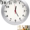Hidden Camera Wall Clock, HD 1080P Security Spy Camera Clock with Motion Detection, Indoor Security Nanny Cam for Home Office, No Wi-Fi No Audio